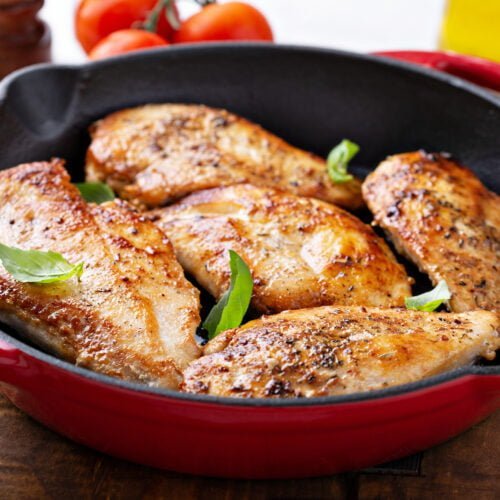 Pan Seared Chicken Recipe in a white wine sauce from Gabe's Grubs